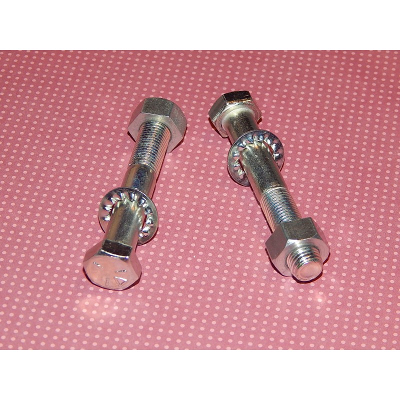 Paire de Boulons de Bridage de Té de Fourche Inférieur avec Rondelles et Écrous, BSA et Triumph
