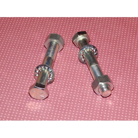 Paire de Boulons de Bridage de Té de Fourche Inférieur avec Rondelles et Écrous, BSA et Triumph