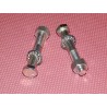 Paire de Boulons de Bridage de Té de Fourche Inférieur avec Rondelles et Écrous, BSA et Triumph