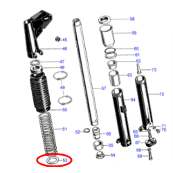 Rondelle Entre Ressort et Joint Spi de Fourche BSA et Triumph