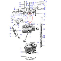 Boulon de Culasse Triumph T120 TR6 1971 Modèle Huile dans le Cadre